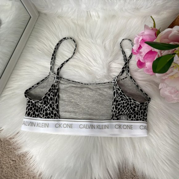 Calvin Klein Leopard Unlined Bralette - Picture 2 of 3
